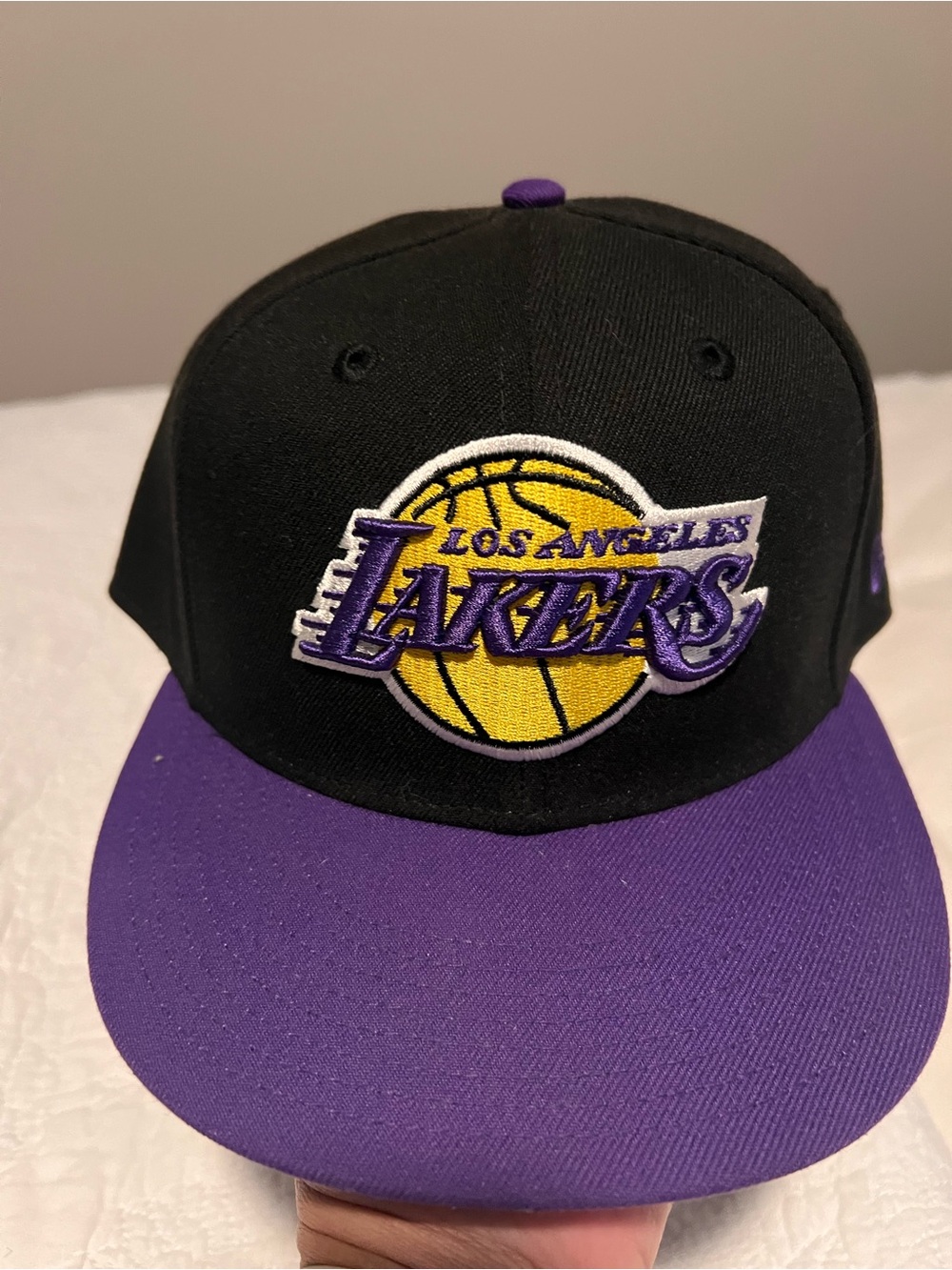 New Era Los Angeles Lakers Black & Purple Snapback Hat